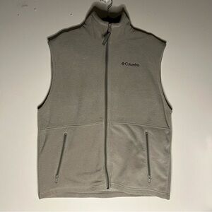 Columbia Gray Sleeveless Fleece Zip Vest